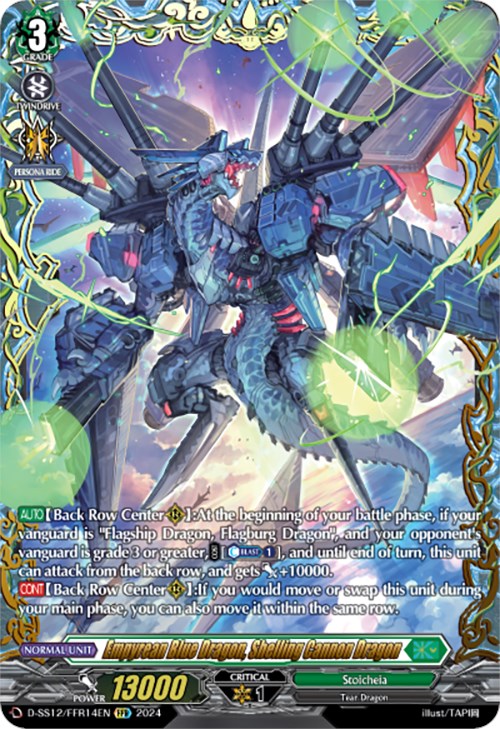 Empyrean Blue Dragon, Shelling Cannon Dragon (D-SS12/FFR14EN) [Triple Drive] | Pegasus Games WI