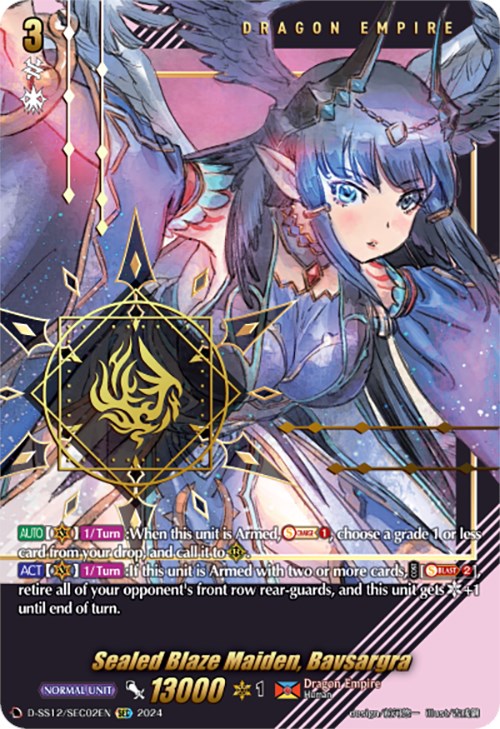 Sealed Blaze Maiden, Bavsargra (D-SS12/SEC02EN) [Triple Drive] | Pegasus Games WI