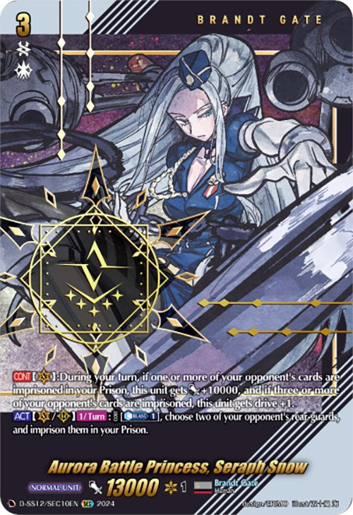 Aurora Battle Princess, Seraph Snow (D-SS12/SEC10EN) [Triple Drive] | Pegasus Games WI