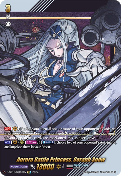 Aurora Battle Princess, Seraph Snow (D-SS12/SIR10EN) [Triple Drive] | Pegasus Games WI