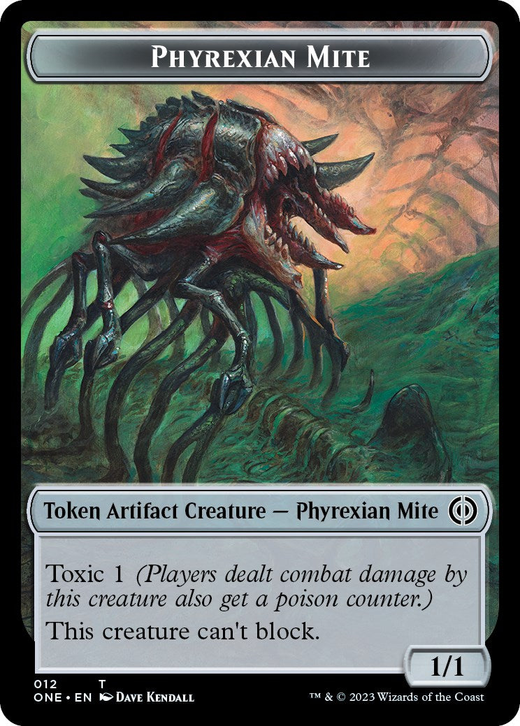 Phyrexian Mite (012) // Phyrexian Beast Double-Sided Token [Phyrexia: All Will Be One Tokens] | Pegasus Games WI