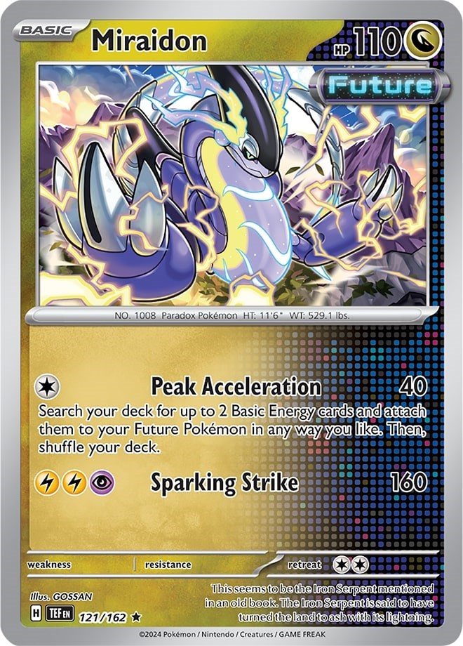 Miraidon (121/162) (Theme Deck Exclusive) [Scarlet & Violet: Temporal Forces] | Pegasus Games WI