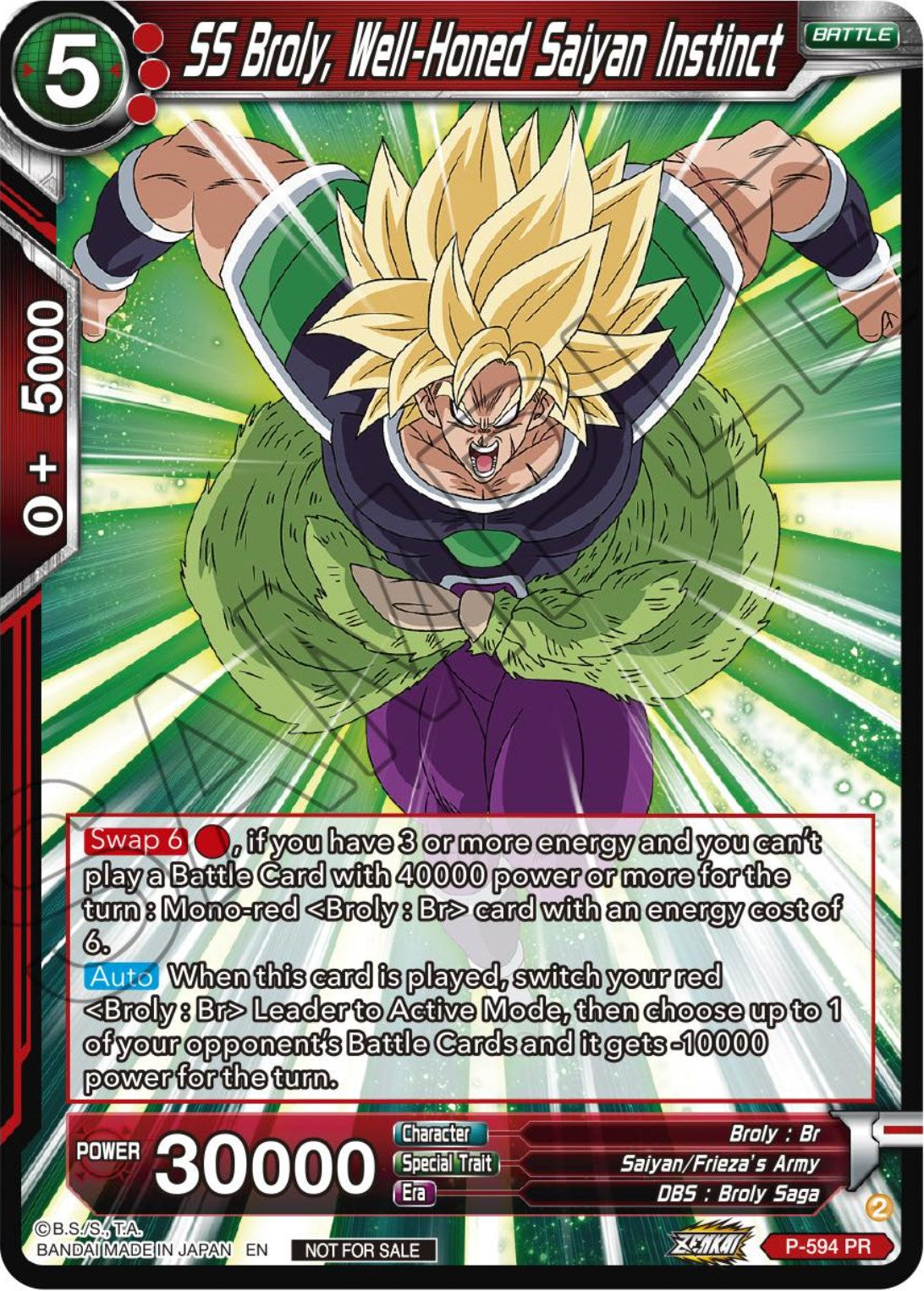 SS Broly, Well-Honed Saiyan Instinct (Deluxe Pack 2024 Vol.1) (P-594) [Promotion Cards] | Pegasus Games WI