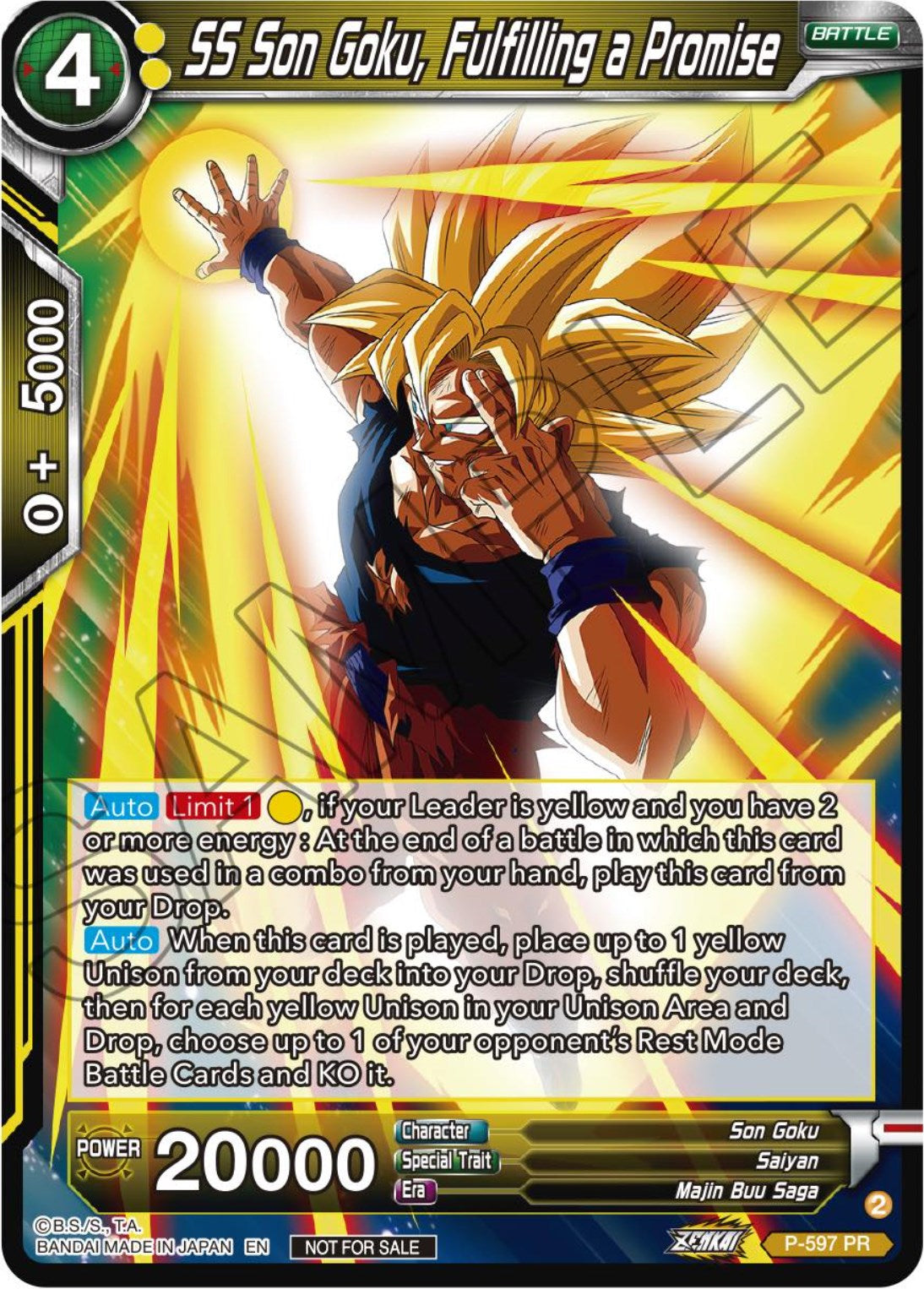 SS Son Goku, Fulfilling a Promise (Deluxe Pack 2024 Vol.1) (P-597) [Promotion Cards] | Pegasus Games WI
