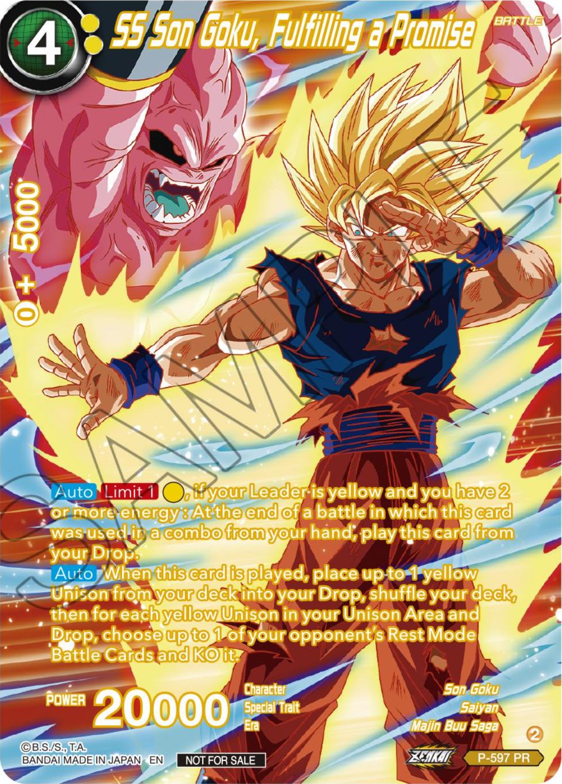 SS Son Goku, Fulfilling a Promise (Alternate Art) (Deluxe Pack 2024 Vol.1) (P-597) [Promotion Cards] | Pegasus Games WI
