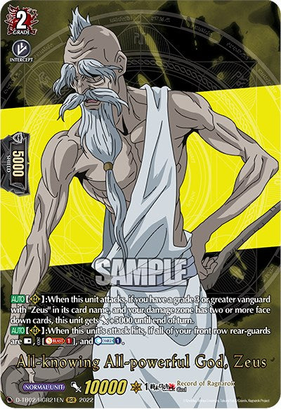All-knowing All-powerful God, Zeus (D-TB02/RGR21EN) [Record of Ragnarok] | Pegasus Games WI