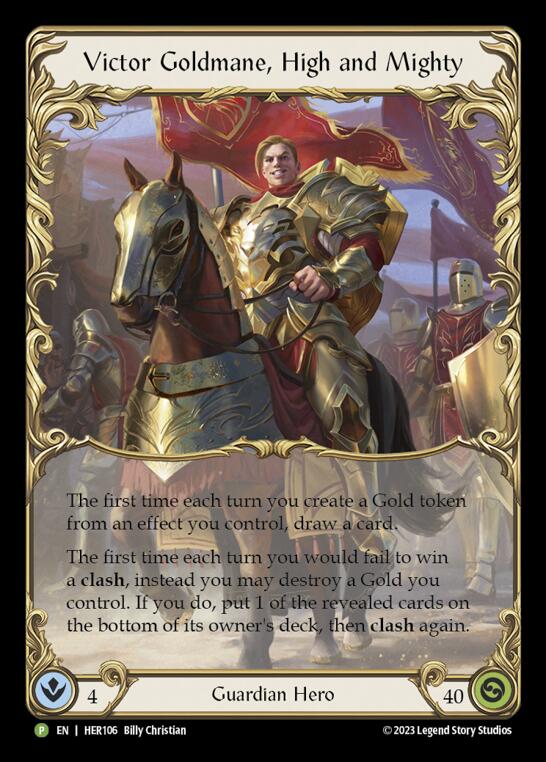 Victor Goldmane, High and Mighty [HER106] (Promo)  Rainbow Foil | Pegasus Games WI