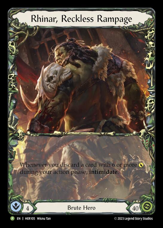Rhinar, Reckless Rampage [HER105] (Promo)  Rainbow Foil | Pegasus Games WI