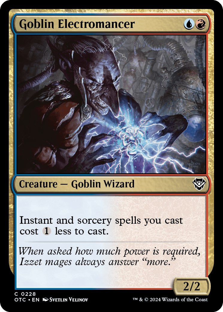 Goblin Electromancer [Outlaws of Thunder Junction Commander] | Pegasus Games WI