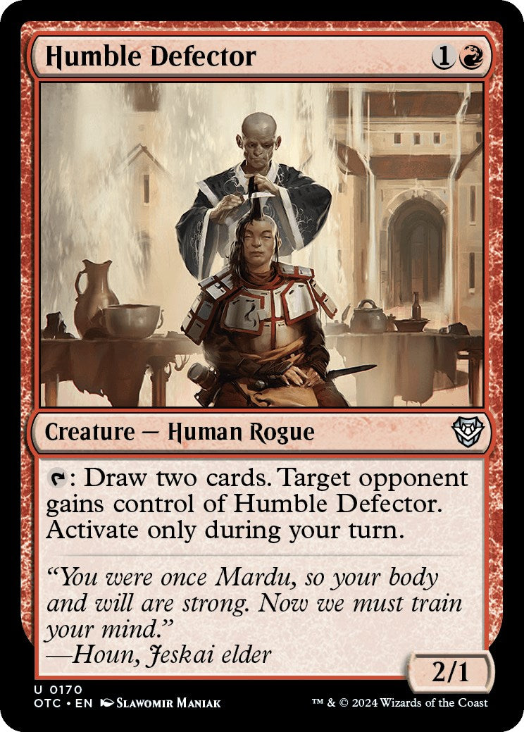 Humble Defector [Outlaws of Thunder Junction Commander] | Pegasus Games WI