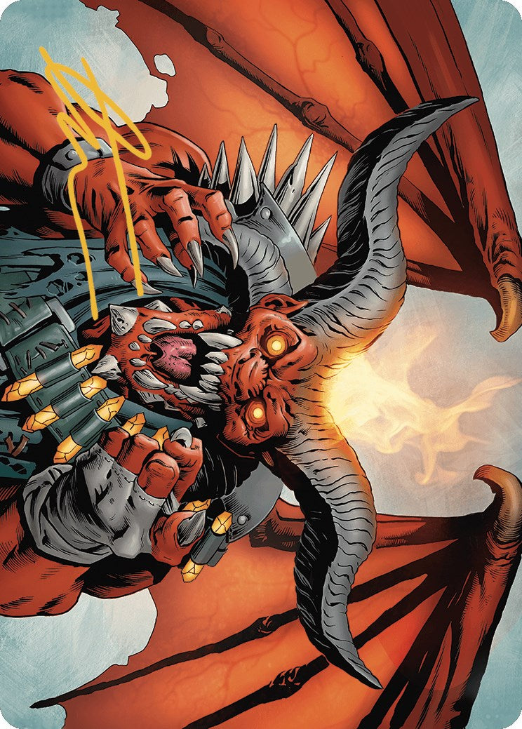 Rakdos, the Muscle Art Card (Gold-Stamped Signature) [Outlaws of Thunder Junction Art Series] | Pegasus Games WI