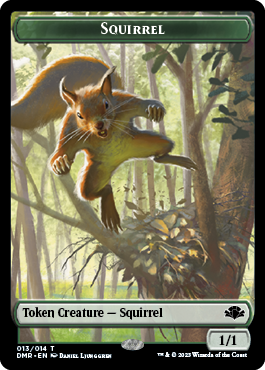 Elephant // Squirrel Double-Sided Token [Dominaria Remastered Tokens] | Pegasus Games WI