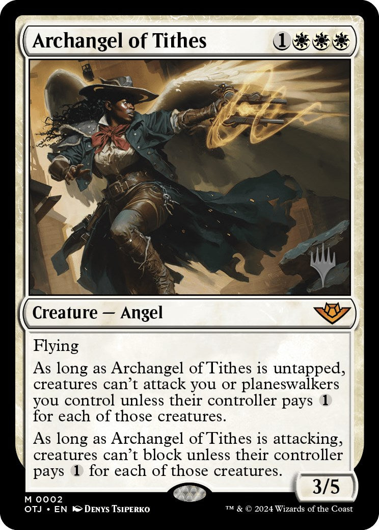 Archangel of Tithes (Promo Pack) [Outlaws of Thunder Junction Promos] | Pegasus Games WI