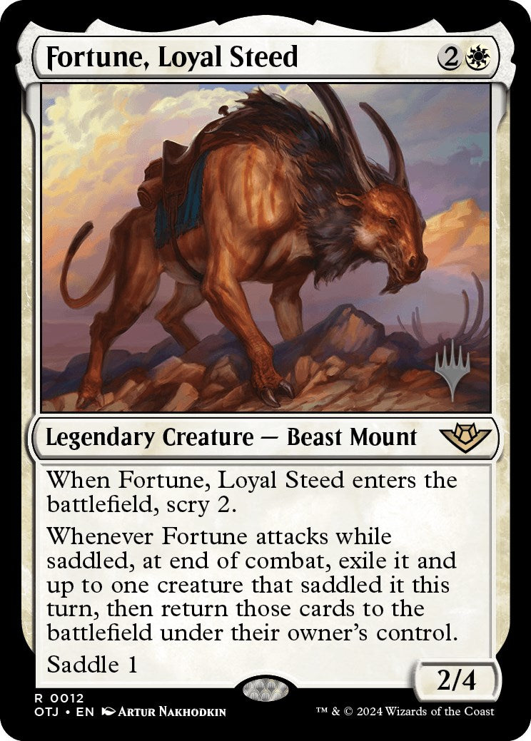 Fortune, Loyal Steed (Promo Pack) [Outlaws of Thunder Junction Promos] | Pegasus Games WI