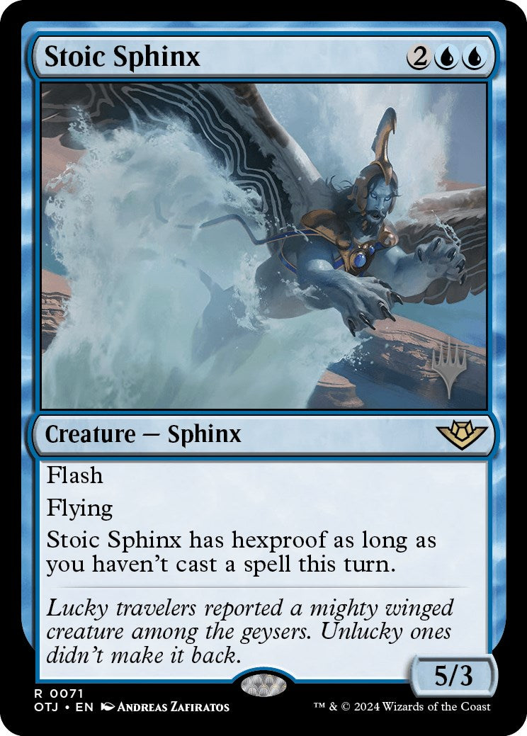 Stoic Sphinx (Promo Pack) [Outlaws of Thunder Junction Promos] | Pegasus Games WI