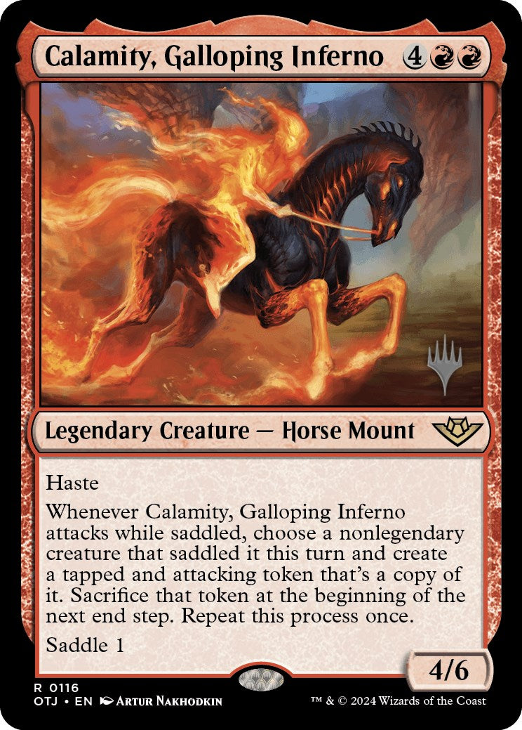 Calamity, Galloping Inferno (Promo Pack) [Outlaws of Thunder Junction Promos] | Pegasus Games WI