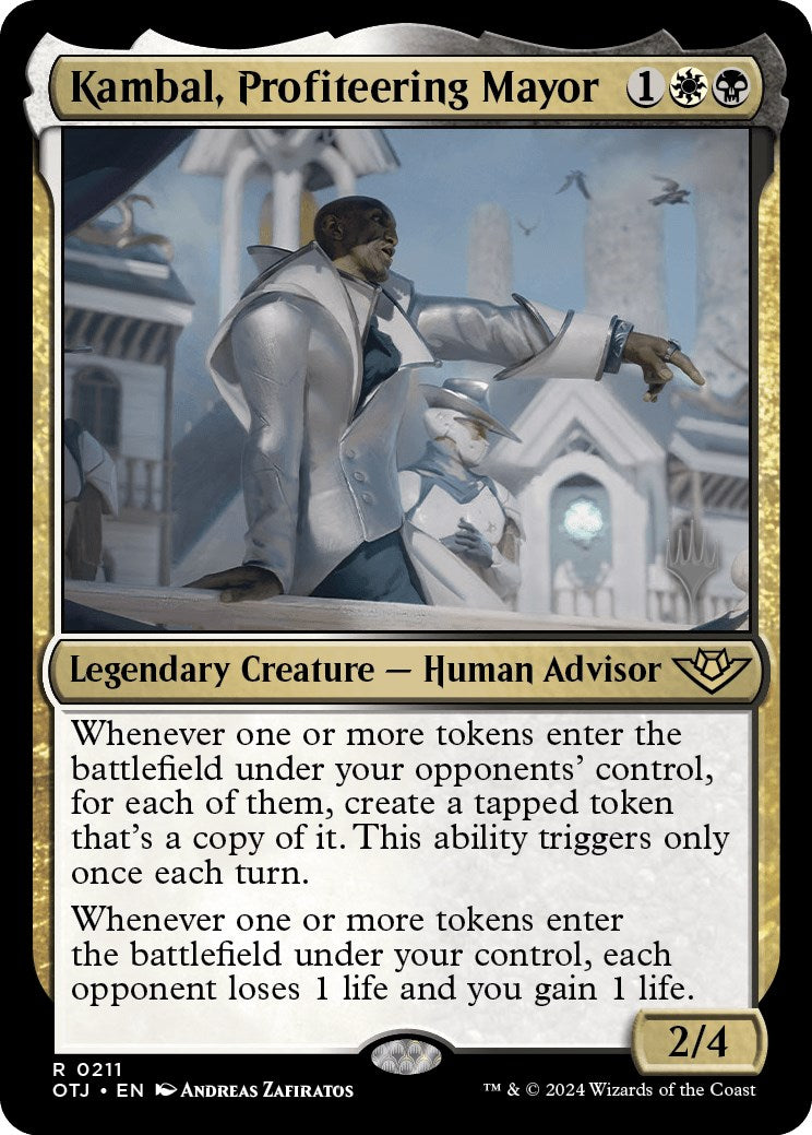 Kambal, Profiteering Mayor (Promo Pack) [Outlaws of Thunder Junction Promos] | Pegasus Games WI
