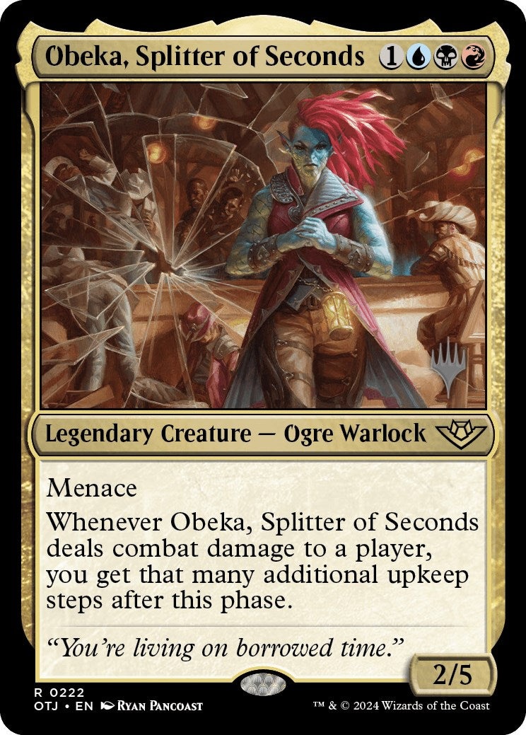 Obeka, Splitter of Seconds (Promo Pack) [Outlaws of Thunder Junction Promos] | Pegasus Games WI