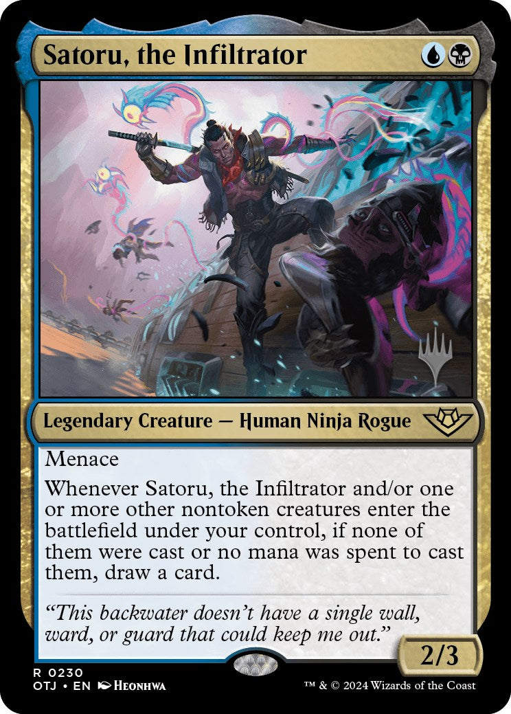 Satoru, the Infiltrator (Promo Pack) [Outlaws of Thunder Junction Promos] | Pegasus Games WI