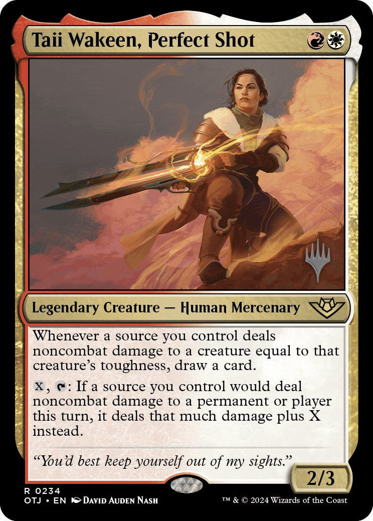 Taii Wakeen, Perfect Shot (Promo Pack) [Outlaws of Thunder Junction Promos] | Pegasus Games WI