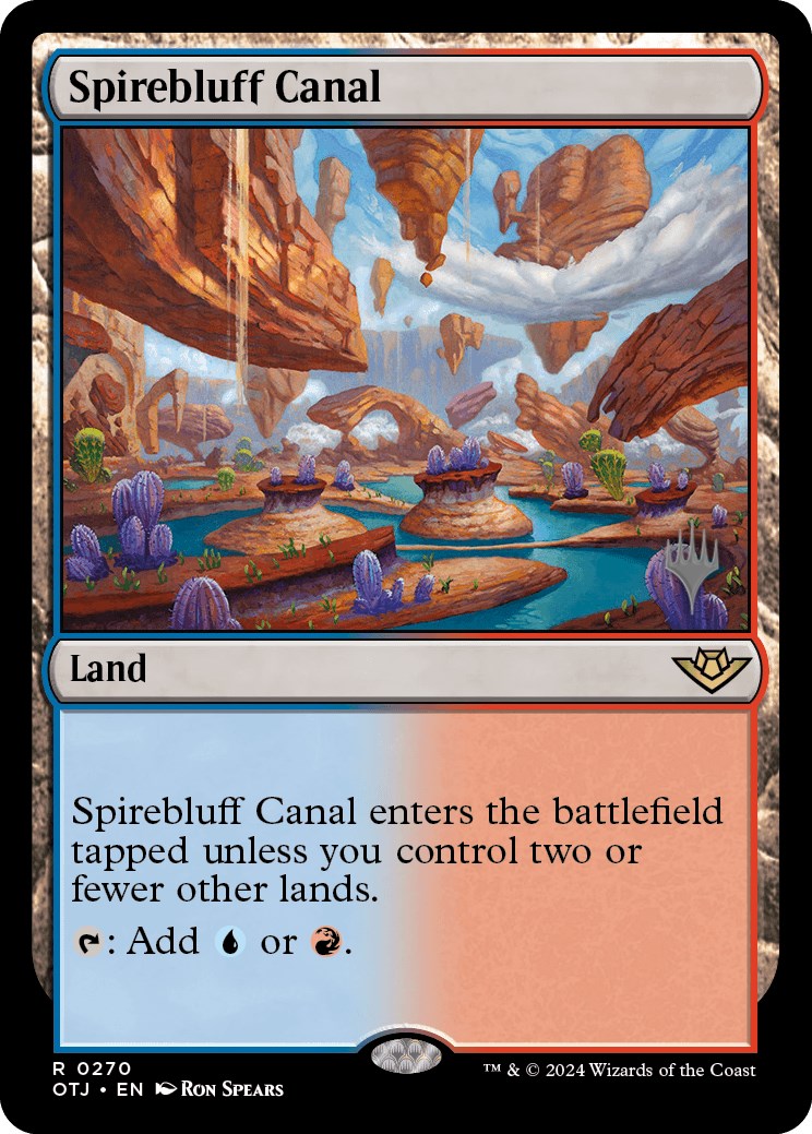 Spirebluff Canal (Promo Pack) [Outlaws of Thunder Junction Promos] | Pegasus Games WI