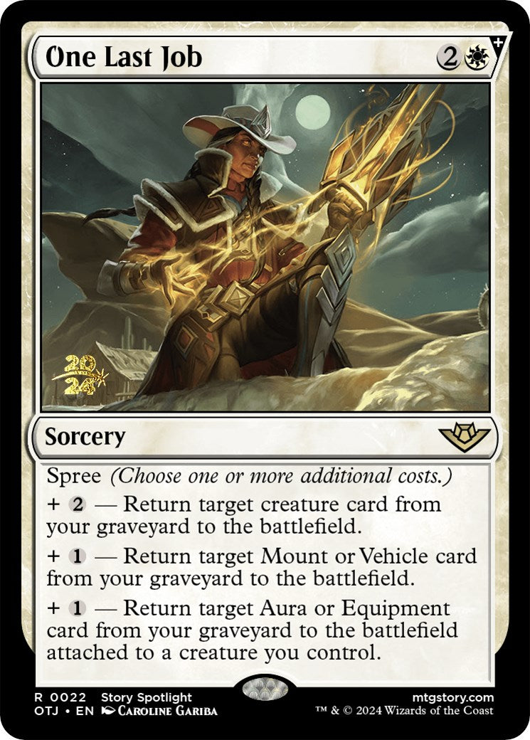 One Last Job [Outlaws of Thunder Junction Prerelease Promos] | Pegasus Games WI