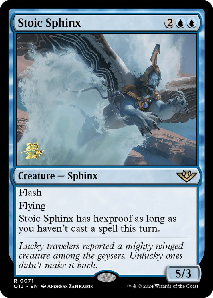 Stoic Sphinx [Outlaws of Thunder Junction Prerelease Promos] | Pegasus Games WI