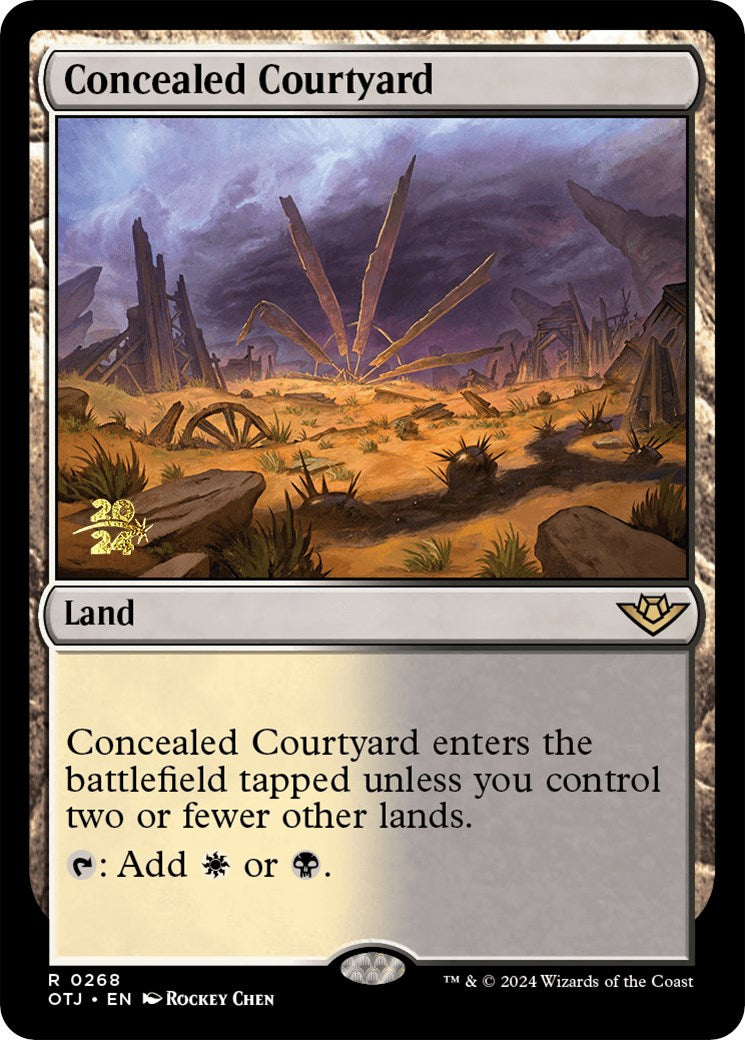 Concealed Courtyard (OTJ) [Outlaws of Thunder Junction Prerelease Promos] | Pegasus Games WI