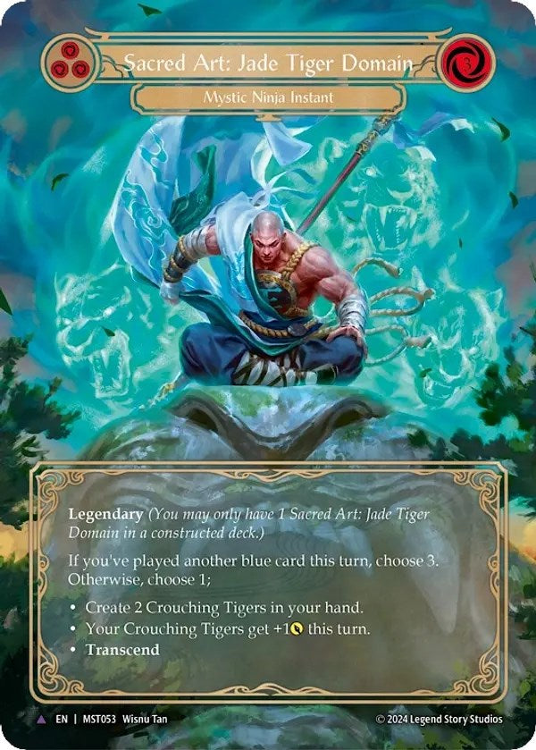 Sacred Art: Jade Tiger Domain (Marvel) [MST053] (Part the Mistveil)  Cold Foil | Pegasus Games WI