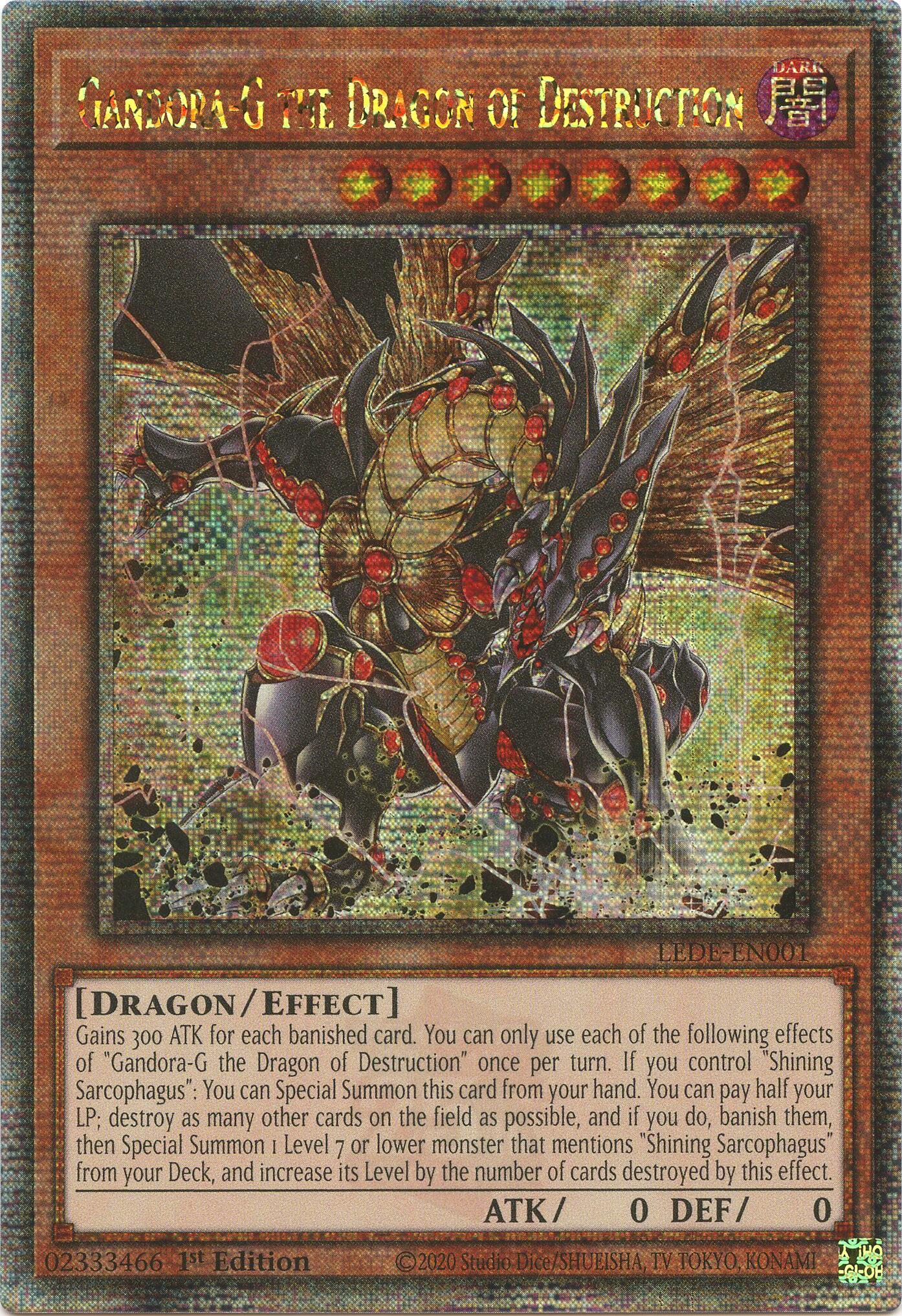 Gandora-G the Dragon of Destruction [LEDE-EN001] Quarter Century Secret Rare | Pegasus Games WI