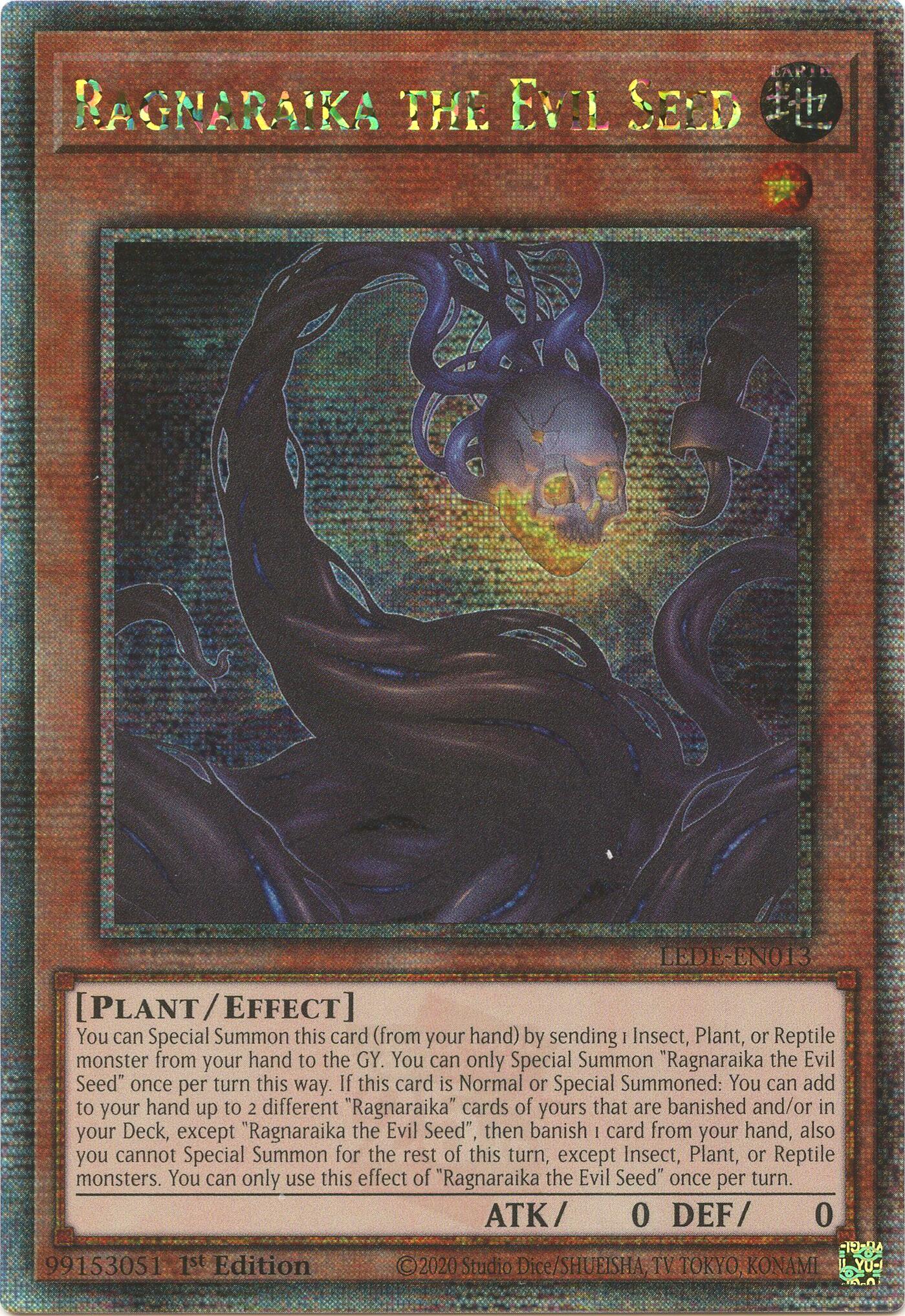 Ragnaraika the Evil Seed [LEDE-EN013] Quarter Century Secret Rare | Pegasus Games WI