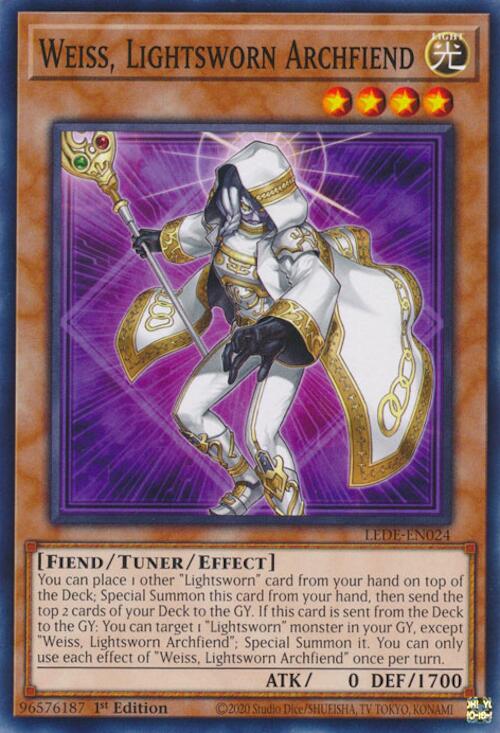 Weiss, Lightsworn Archfiend [LEDE-EN024] Common | Pegasus Games WI