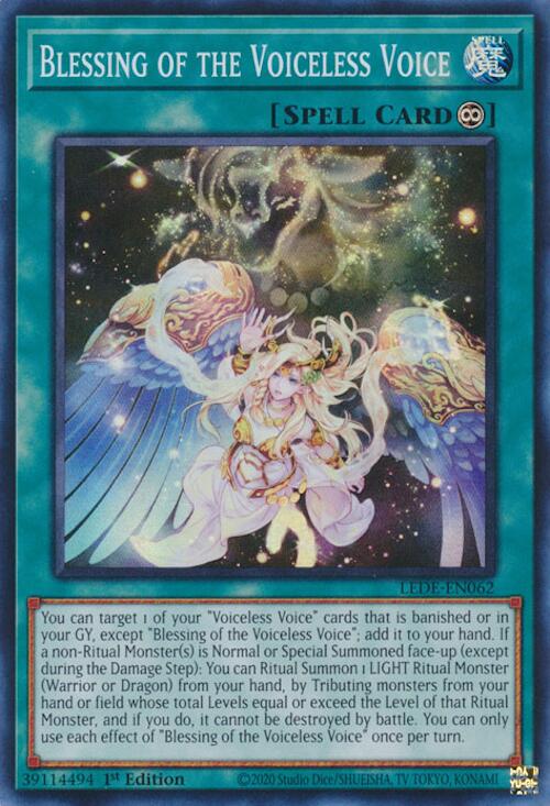 Blessing of the Voiceless Voice [LEDE-EN062] Super Rare | Pegasus Games WI