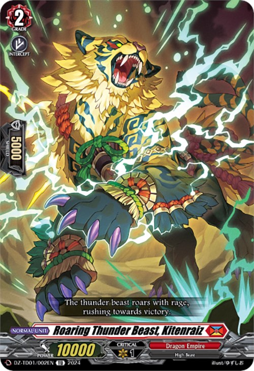 Roaring Thunder Beast, Kitenraiz (DZ-TD01/002EN) [Start Up Trial Deck: Dragon Empire] | Pegasus Games WI