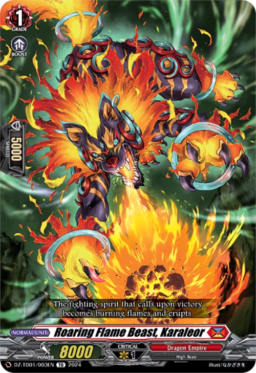 Roaring Flame Beast, Karaleor (DZ-TD01/003EN) [Start Up Trial Deck: Dragon Empire] | Pegasus Games WI