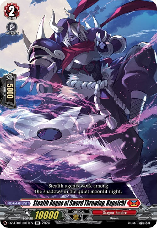 Stealth Rogue of Sword Throwing, Kageichi (DZ-TD01/007EN) [Start Up Trial Deck: Dragon Empire] | Pegasus Games WI