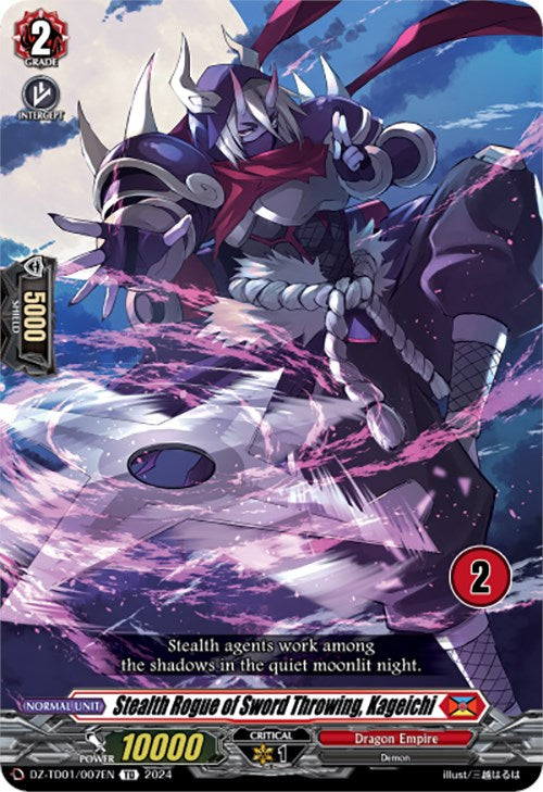 Stealth Rogue of Sword Throwing, Kageichi (2) (DZ-TD01/007EN) [Start Up Trial Deck: Dragon Empire] | Pegasus Games WI