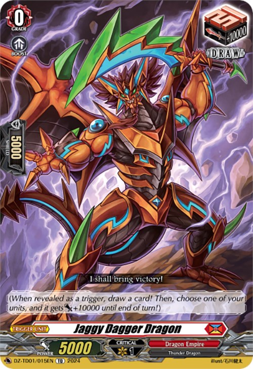 Jaggy Dagger Dragon (DZ-TD01/015EN) [Start Up Trial Deck: Dragon Empire] | Pegasus Games WI