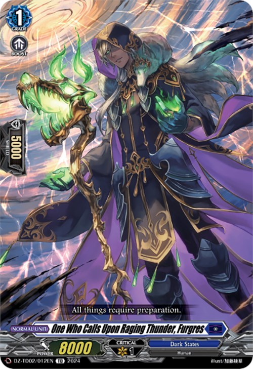 One Who Calls Upon Raging Thunder, Furgres (DZ-TD02/012EN) [Start Up Trial Deck: Dark States] | Pegasus Games WI