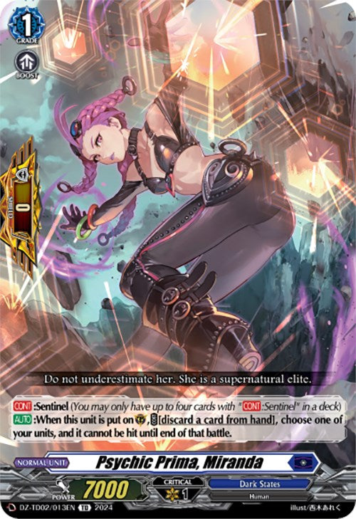 Psychic Prima, Miranda (DZ-TD02/013EN) [Start Up Trial Deck: Dark States] | Pegasus Games WI