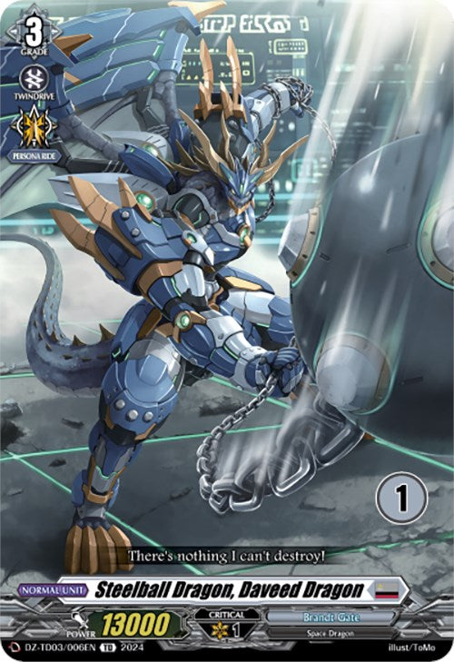 Steelball Dragon, Daveed Dragon (1) (DZ-TD03/006EN) [Start Up Trial Deck: Brandt Gate] | Pegasus Games WI