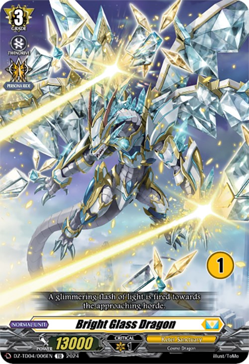 Bright Glass Dragon (1) (DZ-TD04/006EN) [Start Up Trial Deck: Keter Sanctuary] | Pegasus Games WI