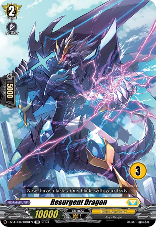 Resurgent Dragon (3) (DZ-TD04/008EN) [Start Up Trial Deck: Keter Sanctuary] | Pegasus Games WI