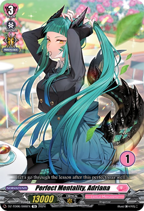 Perfect Mentality, Adriana (1) (DZ-TD06/006EN) [Start Up Trial Deck: Lyrical Monasterio] | Pegasus Games WI