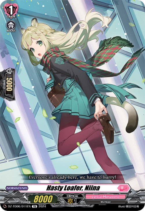 Hasty Loafer, Niina (DZ-TD06/011EN) [Start Up Trial Deck: Lyrical Monasterio] | Pegasus Games WI