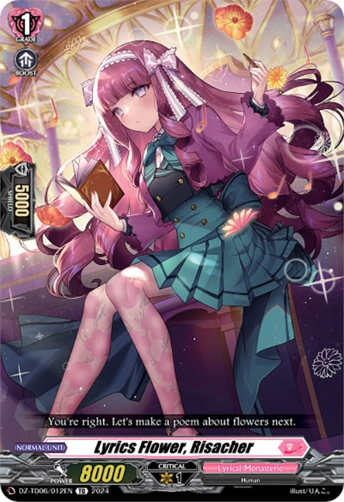 Lyrics Flower, Risacher (DZ-TD06/012EN) [Start Up Trial Deck: Lyrical Monasterio] | Pegasus Games WI