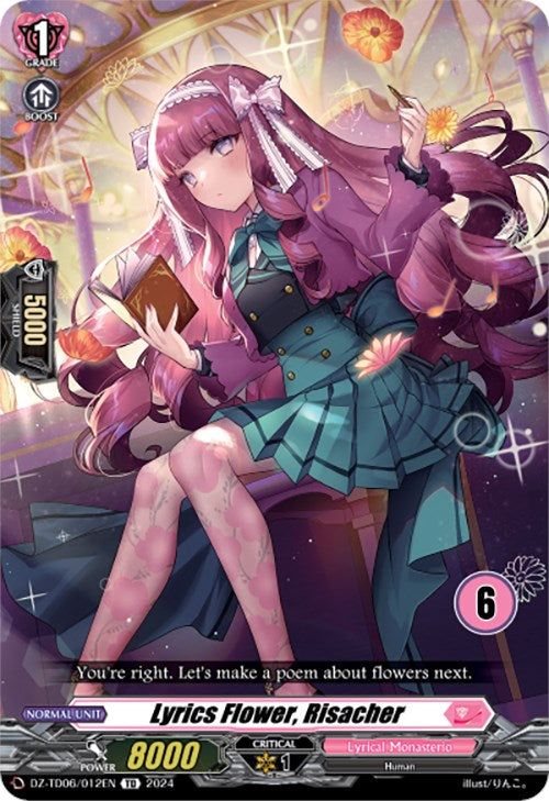 Lyrics Flower, Risacher (6) (DZ-TD06/012EN) [Start Up Trial Deck: Lyrical Monasterio] | Pegasus Games WI