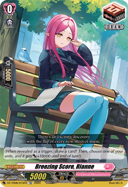 Breezing Score, Rianne (DZ-TD06/015EN) [Start Up Trial Deck: Lyrical Monasterio] | Pegasus Games WI