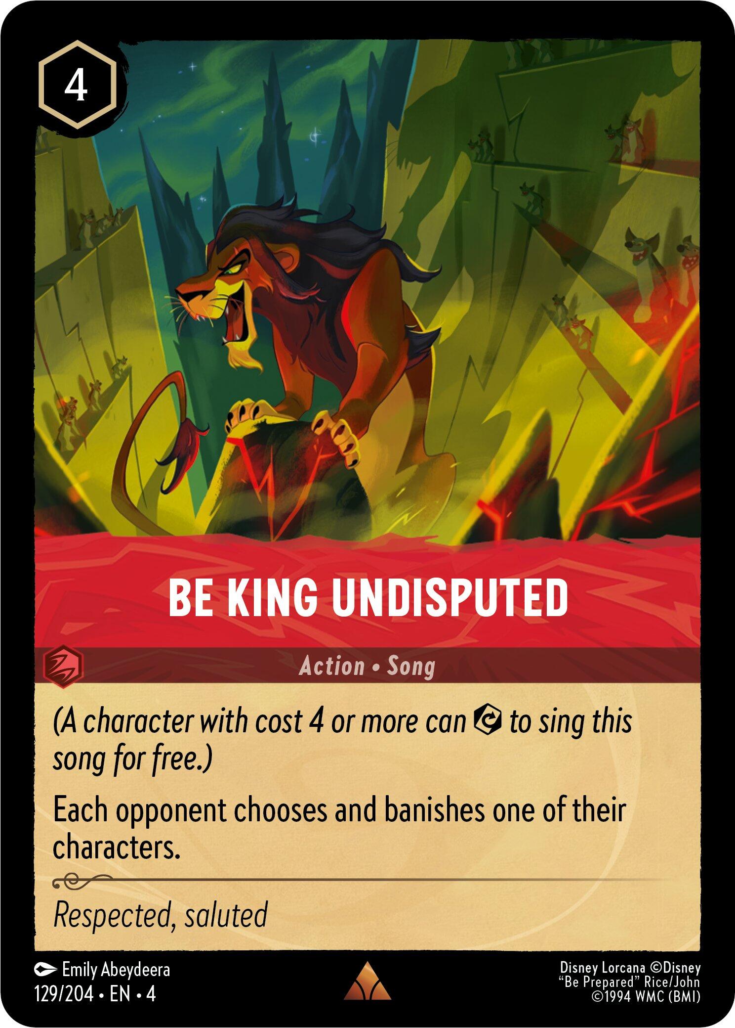 Be King Undisputed (129/204) [Ursula's Return] | Pegasus Games WI