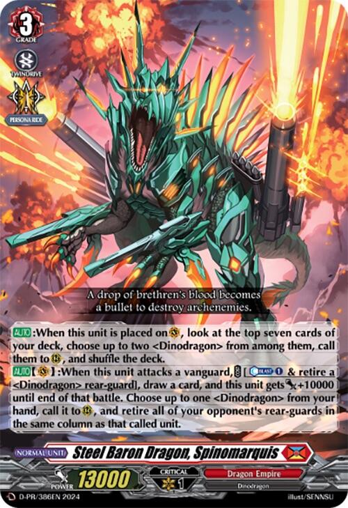 Steel Baron Dragon, Spinomarquis (D-PR/386EN) [D Promo Cards] | Pegasus Games WI